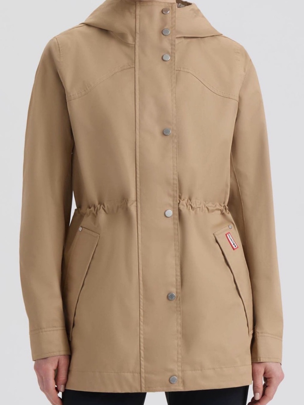Women's HUNTER Tan Adela Waterproof Hooded  Jacket - NWOT